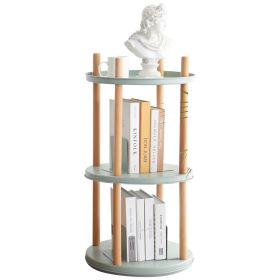 Storage Shelf, 360¬∞ Rotating Bookshelf, 3 Tier Bookcase w/ Large-Capacity Storage Space, Multifunctional Storage Rack, Compact Design, Standing Shelf