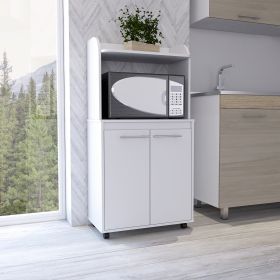 Charlotte 1-Shelf 2-Door Kitchen Pantry White