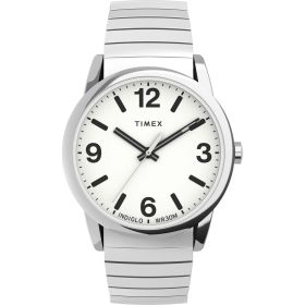 Timex Men's Easy Reader Bold 38mm Perfect Fit Watch – Two-Tone Case White Dial with Two-Tone Expansion Band