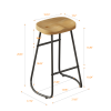 Multi-Functional Kitchen Island Cart with Stylish and Minimalist Bar Stools, Combination Set, Convenient and Practical (White Kitchen Island + Wood Co