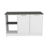 Kitchen Island Padua, Kitchen, White / Onyx