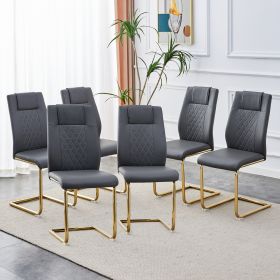 Comes with faux leather cushioned seats, living room chairs with metal legs, suitable for kitchen, living room, bedroom, and dining room side chairs,