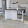 Kitchen Island Padua, Kitchen, White / Onyx