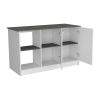 Kitchen Island Padua, Kitchen, White / Onyx