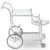 Kitchen Rolling Bar Cart with Tempered Glass Suitable for Restaurant and Hotel