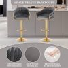 Bar Stools Set of 2,Counter Height Bar Stools,Velvet Swivel Bar Stool for Kitchen Island,Bar Pub DRAKGREY