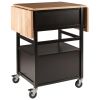 Bellini Drop Leaf Kitchen Cart; Coffee and Natural