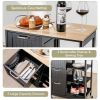 Rolling Kitchen Island Utility Storage Cart with 3 Large Drawers