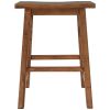 TOPMAX Farmhouse Rustic 2-piece Counter Height Wood Kitchen Dining Stools for Small Places, Walnut