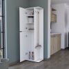 Broom Storage Closet Edmond, Kitchen, White