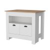 Amelia White 2-Door Kitchen Island