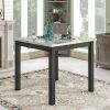 5-piece Counter Height Dining Table Set with One Faux Marble Dining Table and Four Upholstered-Seat Chairs, Table top: 40in.L x40in.W, for Kitchen and