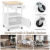 Kitchen Island with Storage Drawer and 3 Hooks