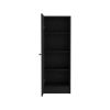 DEPOT E-SHOP Uluru Kitchen Pantry, Single Door Cabinet, Four Interior Shelves, Black