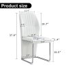 Set of 4 dining chairs, white dining chair set, PU material high backrest seats and sturdy leg chairs, suitable for restaurants, kitchens, living room