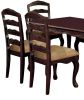 Transitional Contemporary Dark Walnut Finish Set of 2pc Dining Chairs Solid wood Kitchen Dining Room Furniture Ladder back Side Chairs