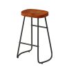 Multi-Functional Kitchen Island Cart with Stylish and Minimalist Bar Stools, Combination Set, Convenient and Practical (Black Kitchen Island + Brown B