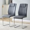 Modern Dining Chairs with Faux Leather Padded Seat Dining Living Room Chairs Upholstered Chair with Metal Legs Design for Kitchen, Living, Bedroom, Di