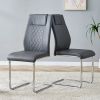 Modern Dining Chairs with Faux Leather Padded Seat Dining Living Room Chairs Upholstered Chair with Metal Legs Design for Kitchen, Living, Bedroom, Di