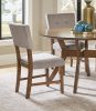 Classic Light Oak Finish Dining Chairs Set of 2 Button-Tufted Gray Upholstery Mid-Century Modern Design Wooden Kitchen Dining Furniture