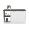 Kitchen Island Padua, Kitchen, White / Onyx