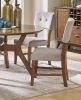 Classic Light Oak Finish Dining Chairs Set of 2 Button-Tufted Gray Upholstery Mid-Century Modern Design Wooden Kitchen Dining Furniture