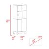 Microwave Tall Cabinet Wallas, Kitchen, Light Oak / White