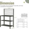 Outdoor Kitchen Island with Storage, Aluminum Kitchen Storage Island Kitchen Food Prep Table with Double Storage Rack, Freestanding Bar Center with Pr