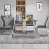 Modern Dining Chairs with Faux Leather Padded Seat Dining Living Room Chairs Upholstered Chair with Metal Legs Design for Kitchen, Living, Bedroom, Di