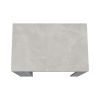 DEPOT E-SHOP Lacour Kitchen Island, Kitchen Bar Table with 3-Side Shelves, Concrete Gray / Ibiza Marble