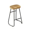 Multi-Functional Kitchen Island Cart with Stylish and Minimalist Bar Stools, Combination Set, Convenient and Practical (White Kitchen Island + Wood Co