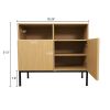 Coffee Bar Cabinet, Corner Storage Cabinet, Modern Buffet Sideboard, Entertainment Center, Storage Cabinet with Doors and Shelves, Media Cabinet for 5