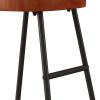 Multi-Functional Kitchen Island Cart with Stylish and Minimalist Bar Stools, Combination Set, Convenient and Practical (Black Kitchen Island + Brown B