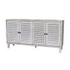 Accent Cabinet 4 Shutter Door Wooden Cabinet Sideboard Buffet Server Cabinet Storage Cabinet, for Living Room, Entryway, Hallway, Office, Kitchen and