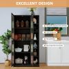 Kitchen Storage Cabinet, 71" Tall Kitchen Pantry Cabinet with Doors and Adjustable Shelves, Freestanding Utility Storage Cabinet for Kitchen, Dining R