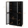 Kitchen Storage Cabinet, 71" Tall Kitchen Pantry Cabinet with Doors and Adjustable Shelves, Freestanding Utility Storage Cabinet for Kitchen, Dining R