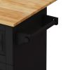 Kitchen Island Cart with 2 Door Cabinet and Three Drawers,43.31 Inch Width with Spice Rack,Towel Rack