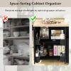 Kitchen Island with Drop Leaf, 53.9" Width Rolling Kitchen Cart on Wheels with Internal Storage Rack and 3 Tier Pull Out Cabinet Organizer, Kitchen St